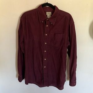 LL Bean corduroy shirt large